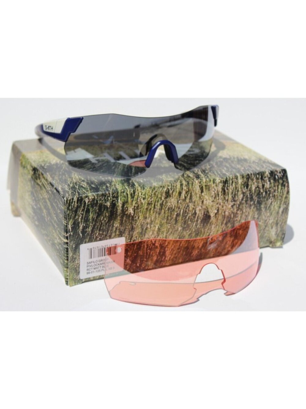 SMITH OPTICS Pivlock Arena Max/N Sunglasses Blue/White ChromaPop Interchange NEW